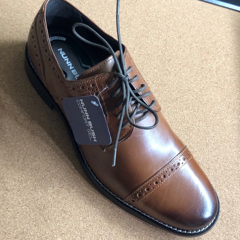 Nunn Bush Men's Shoes Cap Toe Oxford Comfort Gel - Picture 13 of 16